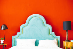 Tăblie tapițată pentru pat ”Calm Blue”